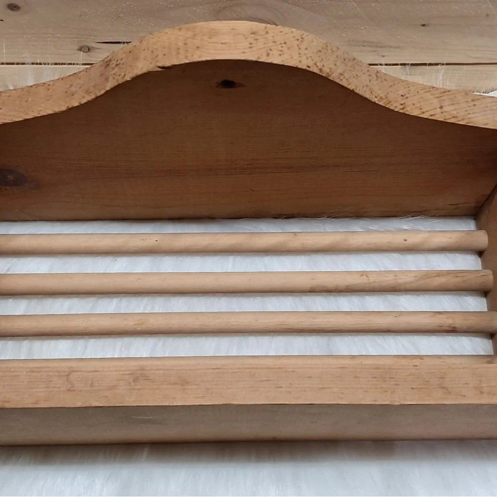 Wooden Wall Shelf with Rods